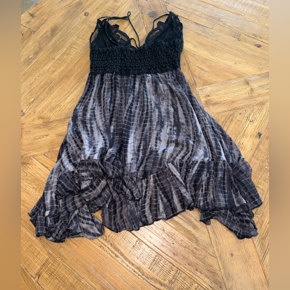 Free People - Adella Lace-Trim Tie-Dye Dress / medium - strappy, boho, lace - Picture 16 of 16